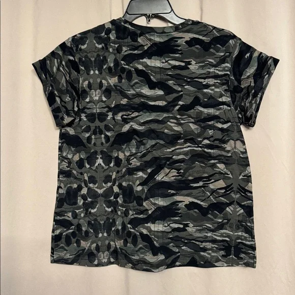 All Saints Oniyuri Anna T-Shirt, Size 8, Color Forest Camo Green/black - Picture 7 of 9